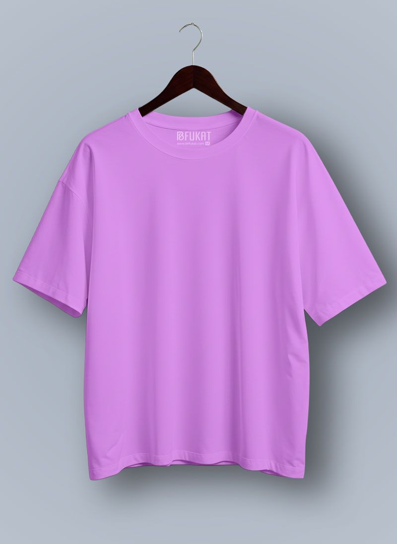 Lavender Plain Oversized T-shirt